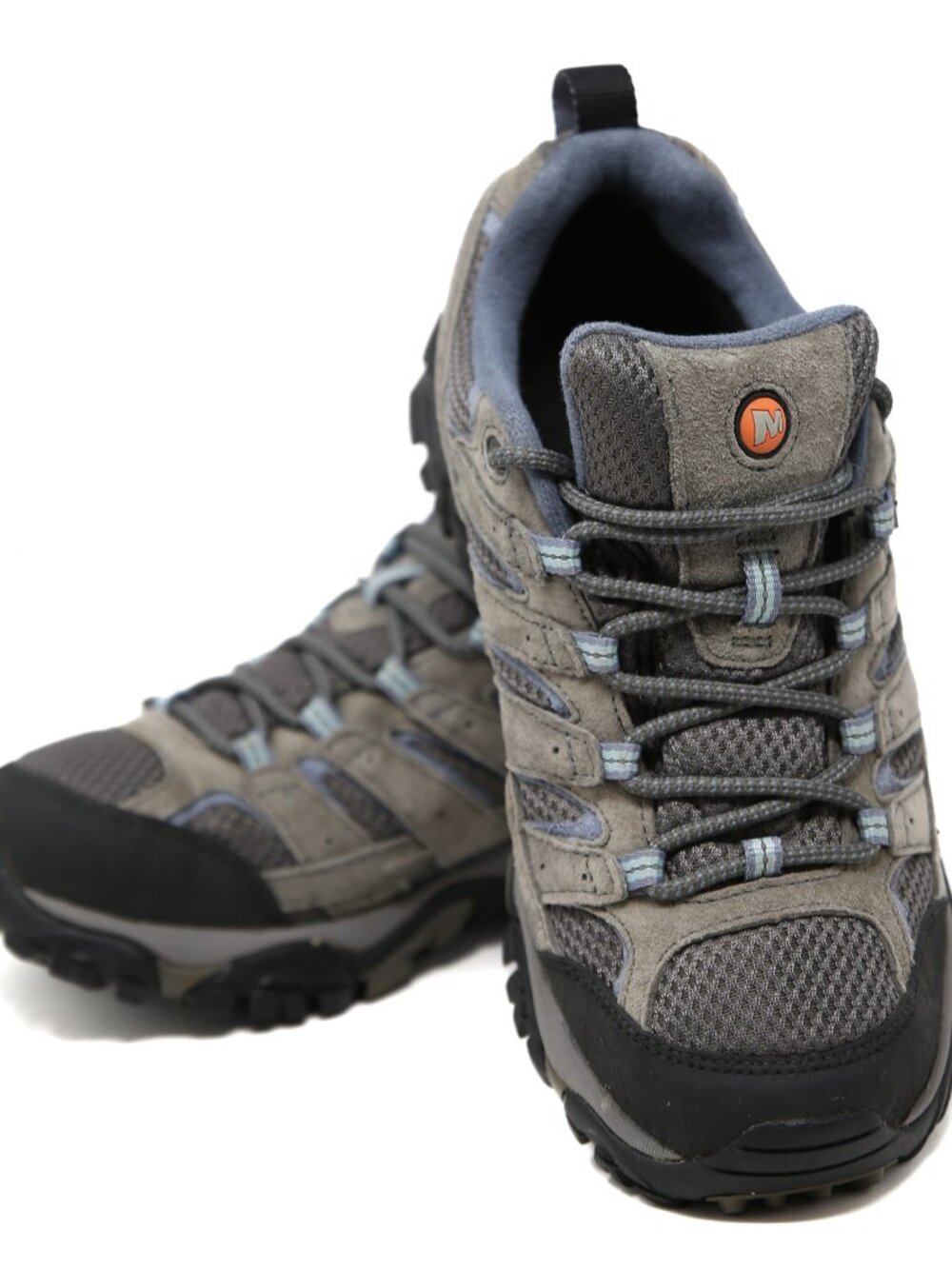 Merrell Moab Womens Vibram Soles Blue Gray Suede Granite 7 Wide Select Dry EUC